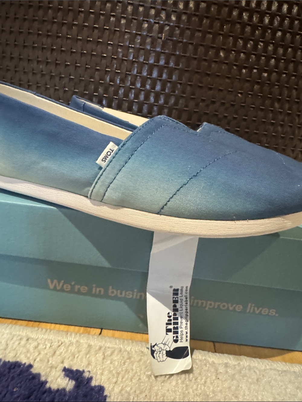 Toms Women's Slip-On Alpargata in Blue Ombre Canvas